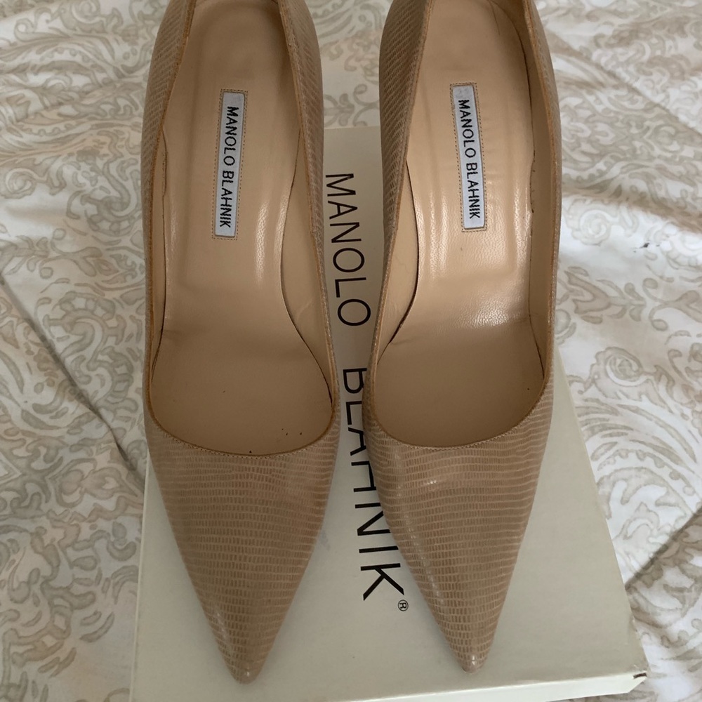 Manolo Blahnik classic BB Pump Lizard size 39.5